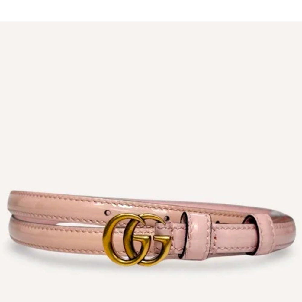 Gucci light pink patent belt NWT